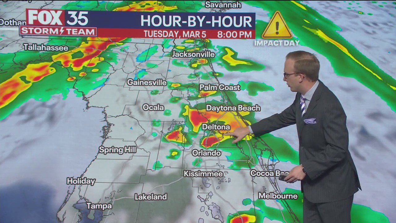 Orlando Weather Forecast: Strong storms possible Tuesday PM