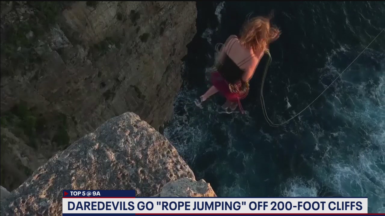 Would you "rope jump" off 200-foot cliffs?