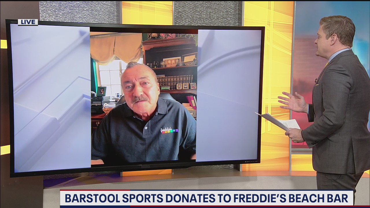 Freddie's Beach Bar gets donation from Barstool Sports