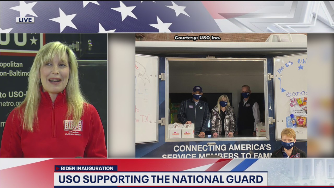 USO supporting National Guard troops