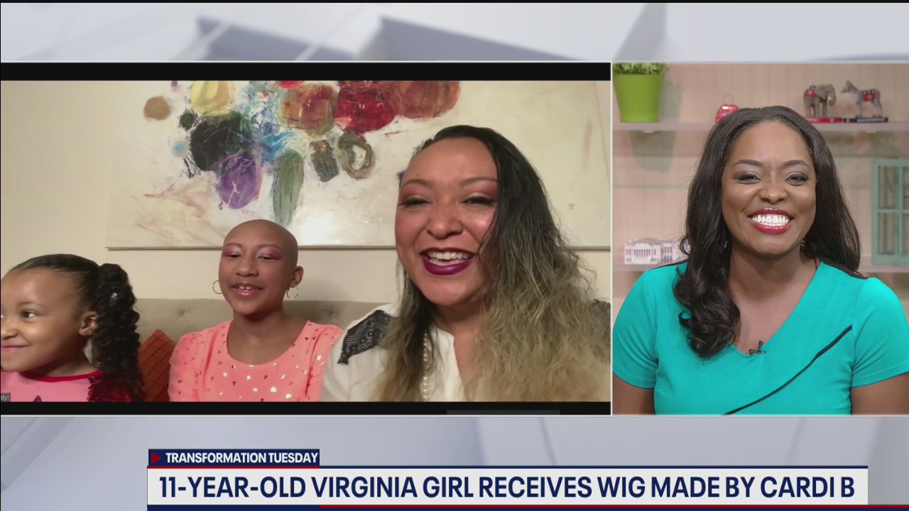 11-year-old Virginia girl receives wig made by Cardi B
