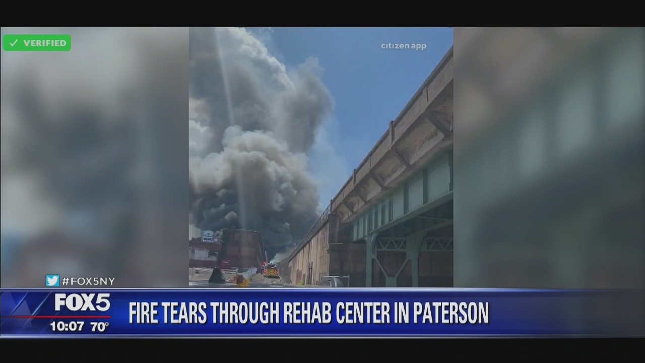 Fire tears through rehab facility in Paterson