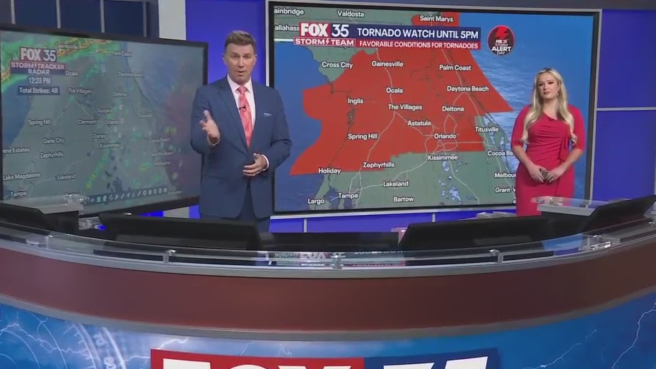 Weather Update: Tornado watch in effect until 5pm | FOX 35 Orlando
