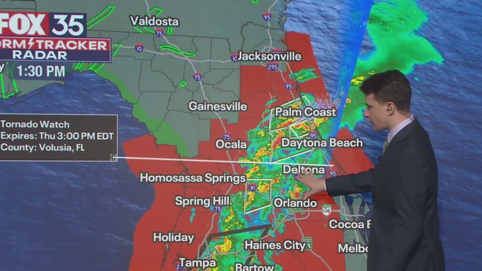 Orlando weather update: 1:30PM : Tracking severe storms