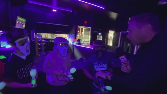 The epic black light battle at Dezerland Park