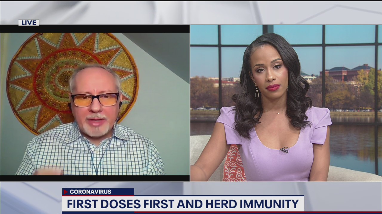 COVID-19 variants, first vaccine doses and herd immunity