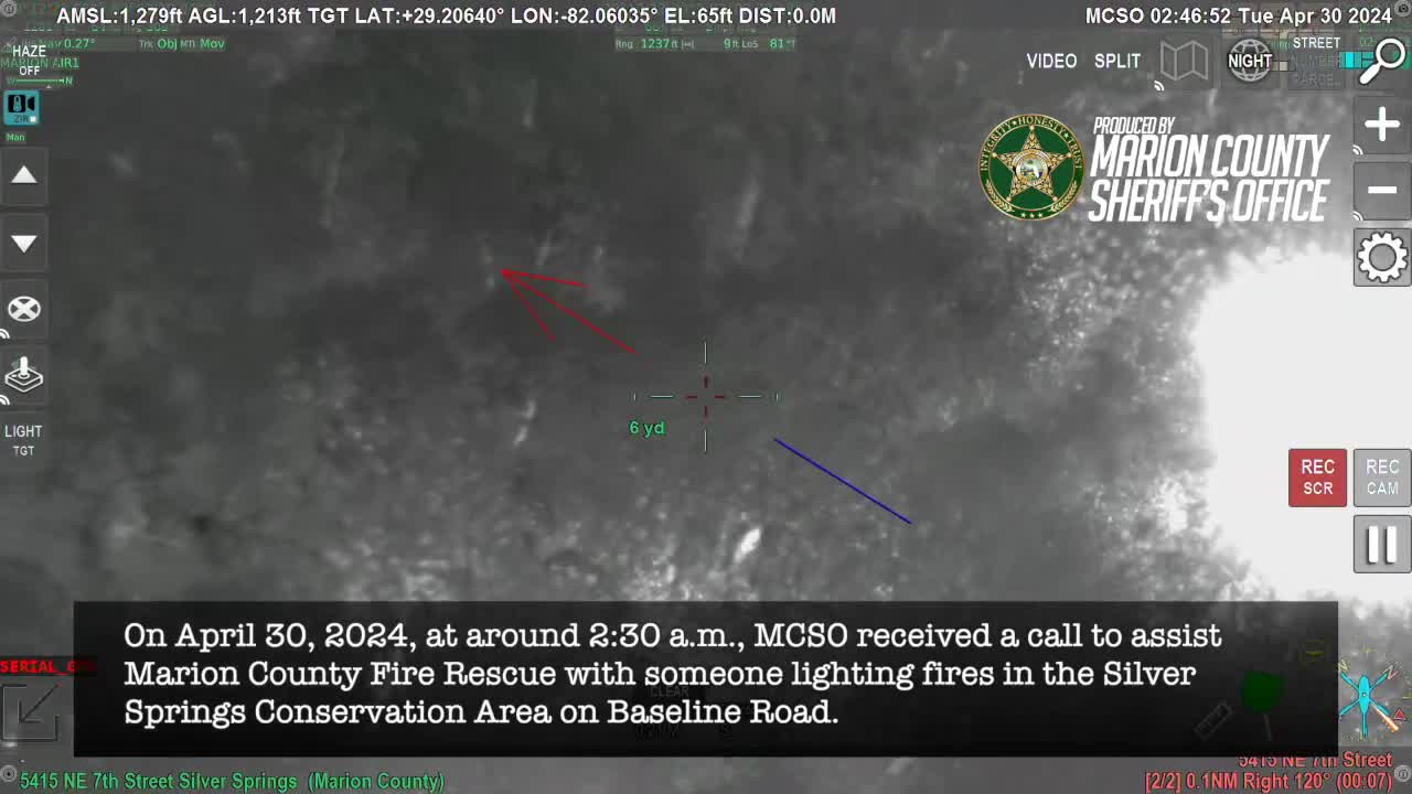 VIDEO: Florida man accused of setting fires in Marion County