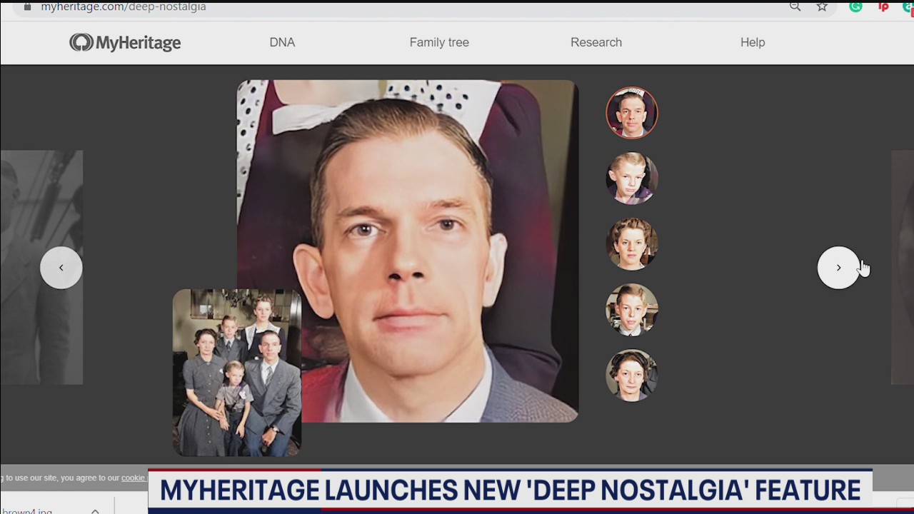 "Deep Nostalgia" allows users to bring ancestors to life