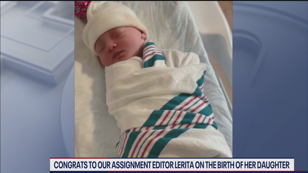 FOX 5 congratulates assignment editor Lerita and family on birth of newborn baby girl!