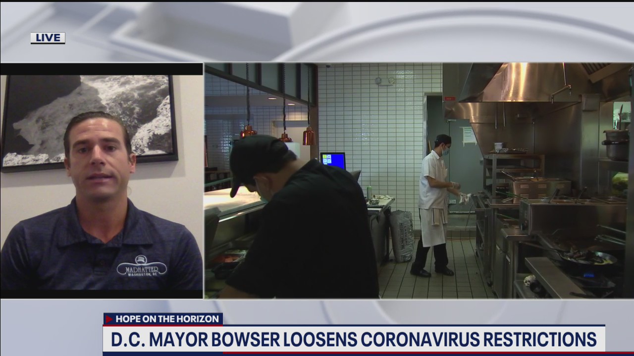 Restaurant owners react to DC mayor loosening COVID-19 restrictions
