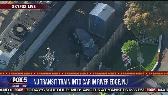 2 seriously injured when car, train collide in NJ