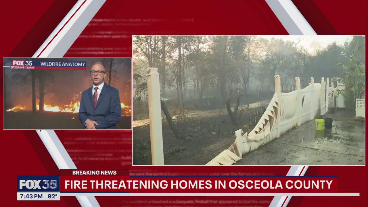 Fire threatens homes in Osceola County | FOX 35 Orlando