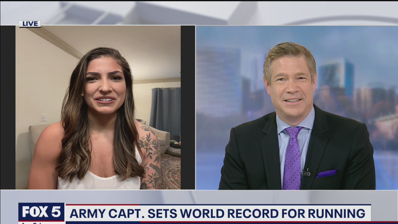 Army captain sets women's world record for mile run in a bomb disposal suit