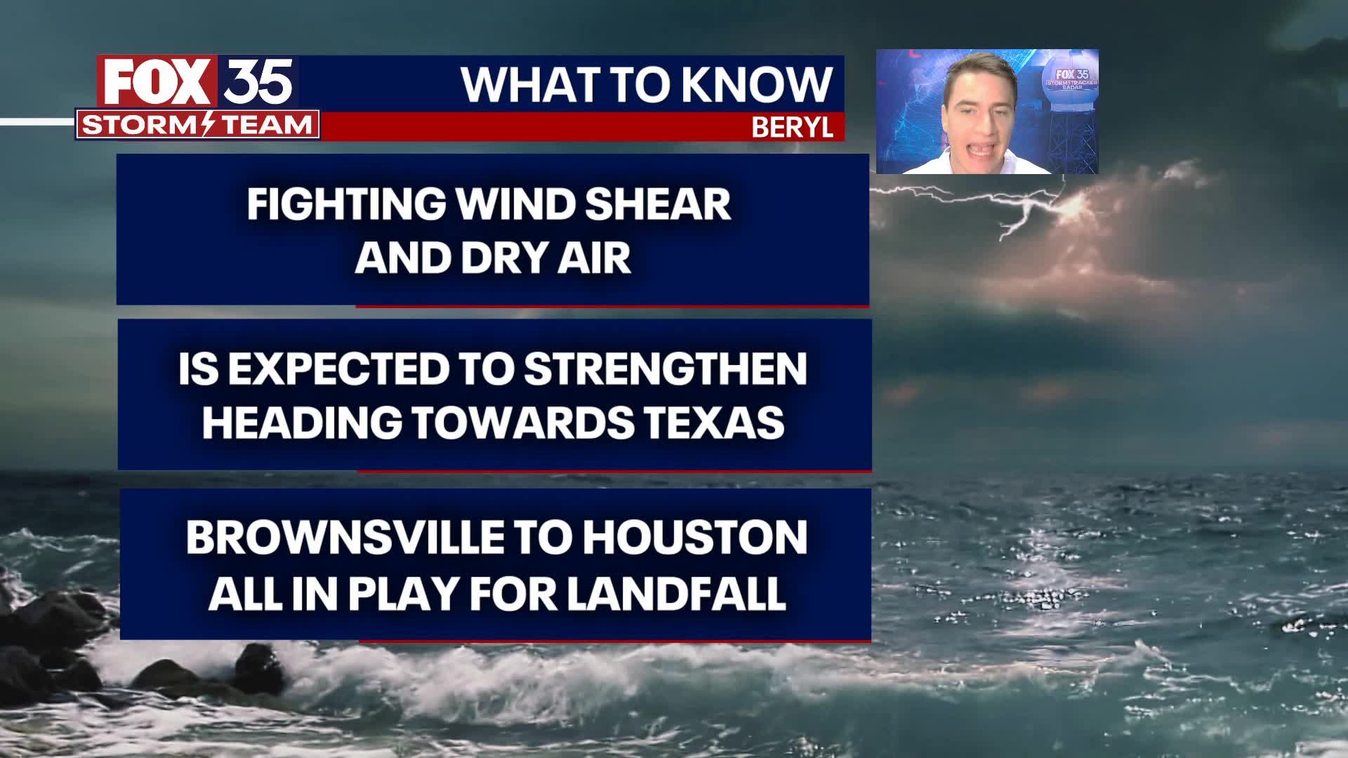 Tropical Storm Beryl headed for Texas