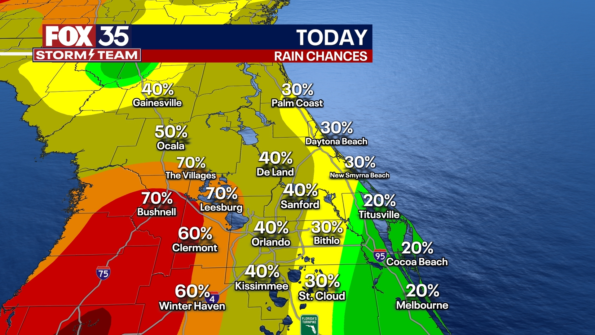 Orlando Weather Midday Forecast: July 22, 2024