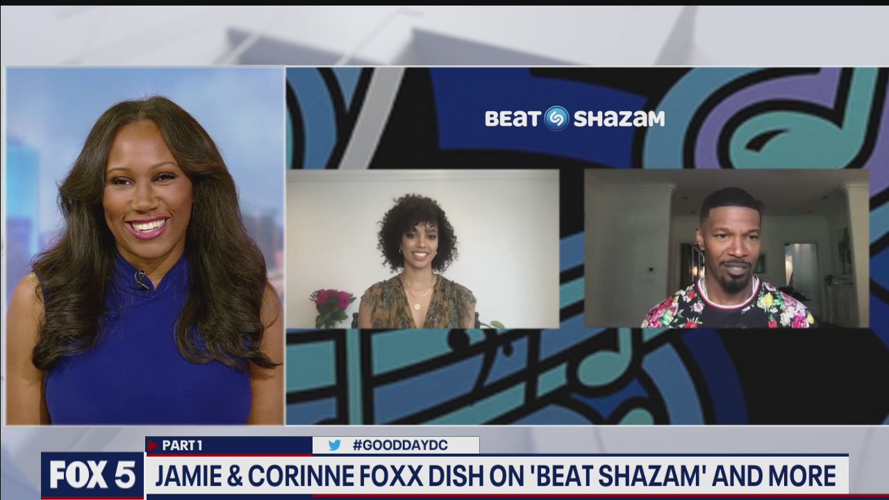 Jamie and Corinne Foxx dish on Beat Shazam, Will Smith and more!