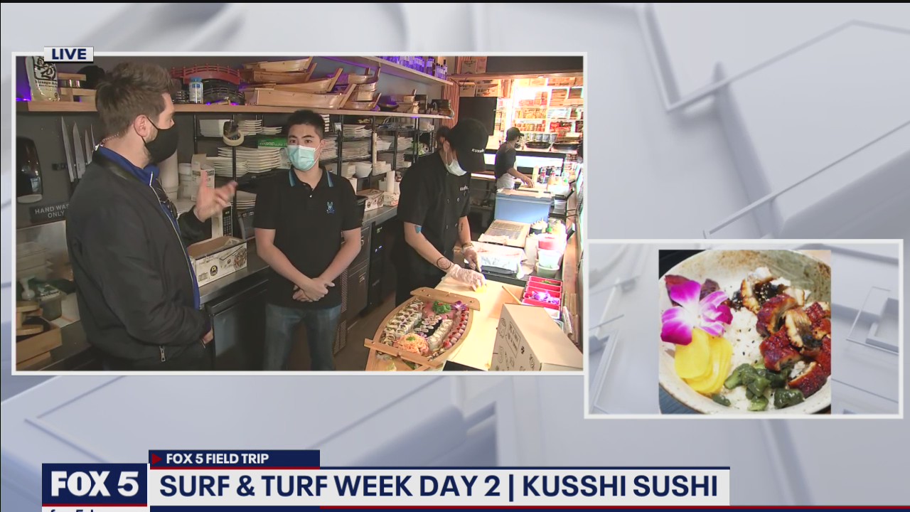 FOX 5 FIELD TRIP: Surf and Turf Week at Kusshi Sushi