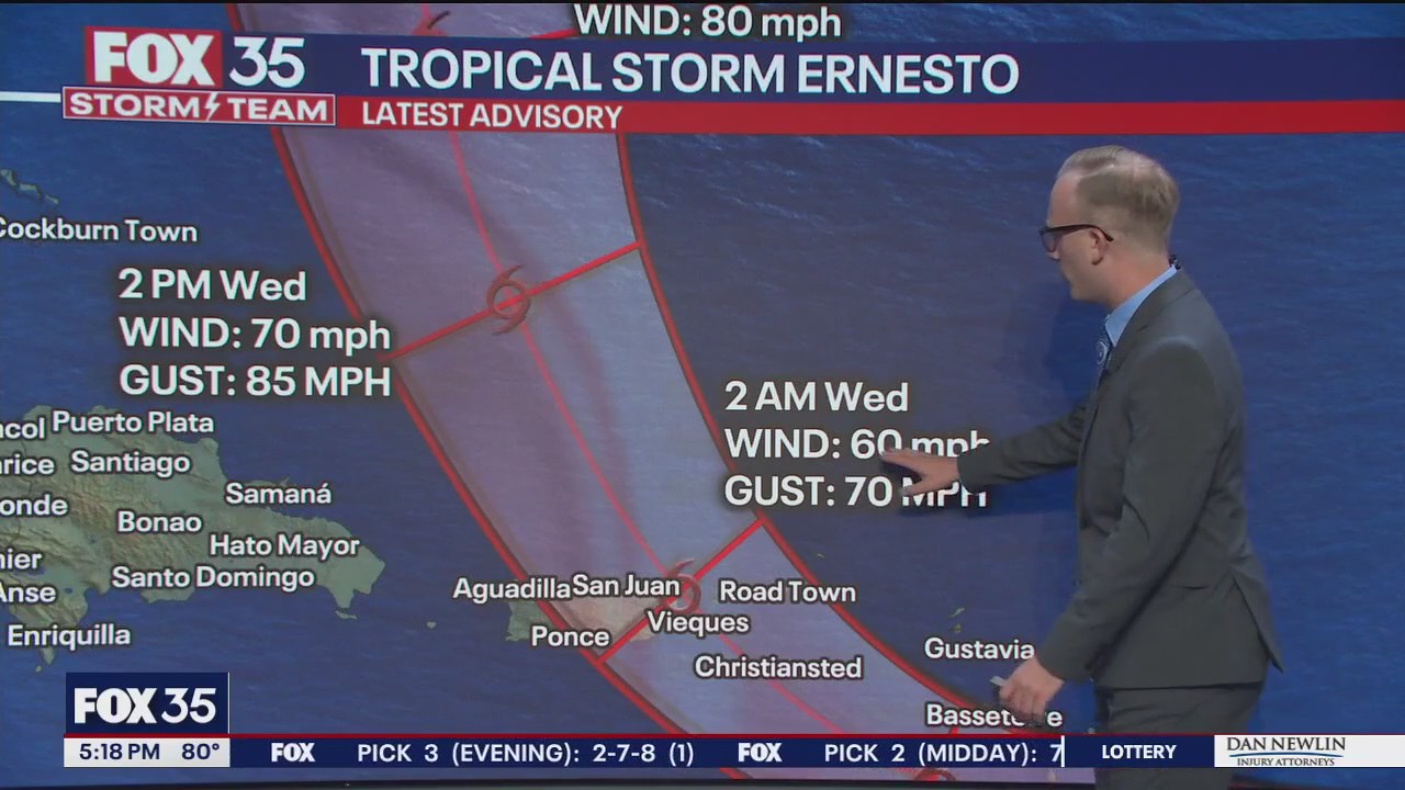 Tropical Storm Ernesto forms; Caribbean islands on alert