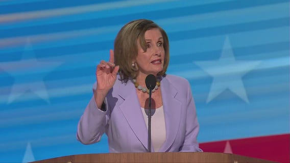 Nancy Pelosi thanks Biden at DNBC for achievements