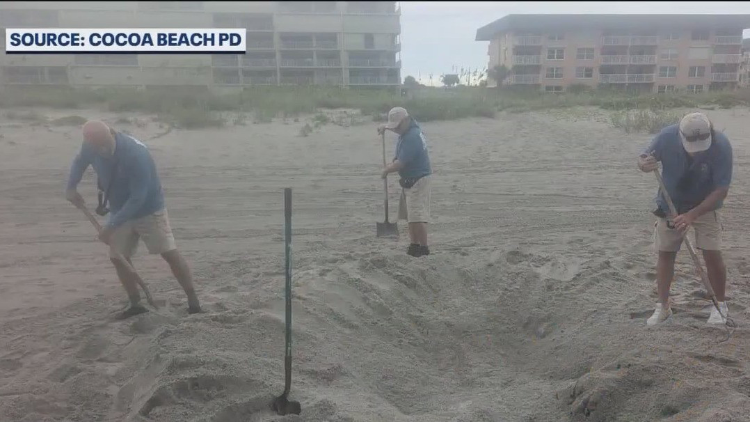 You could be fined $100 for digging too big a hole at the beach