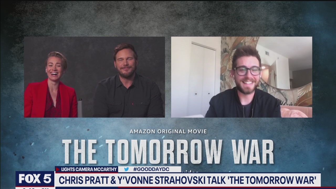 Chris Pratt, Yvonne Strahovski talk new film The Tomorrow War