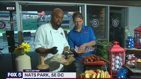 FOX 5 Zip Trip Navy Yard: Tucker Tries It | Cooking at Nationals Park