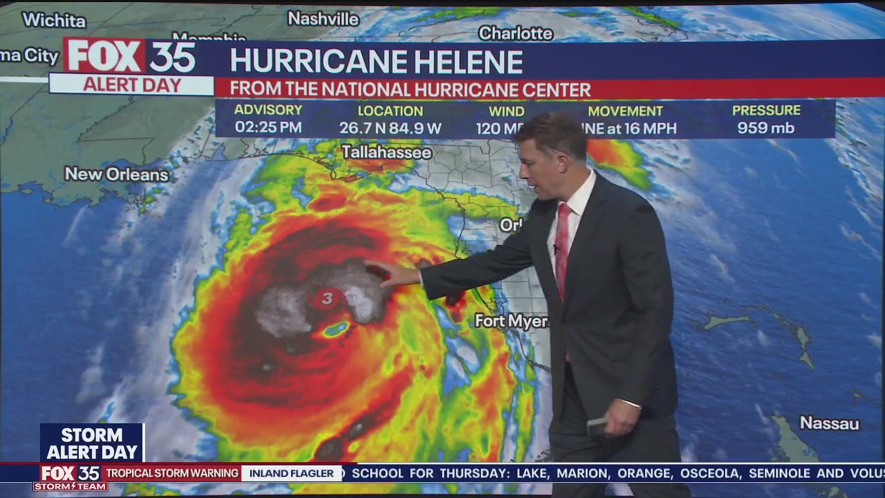 Hurricane Helene: Strengthens to Cat. 3 storm as it nears Florida