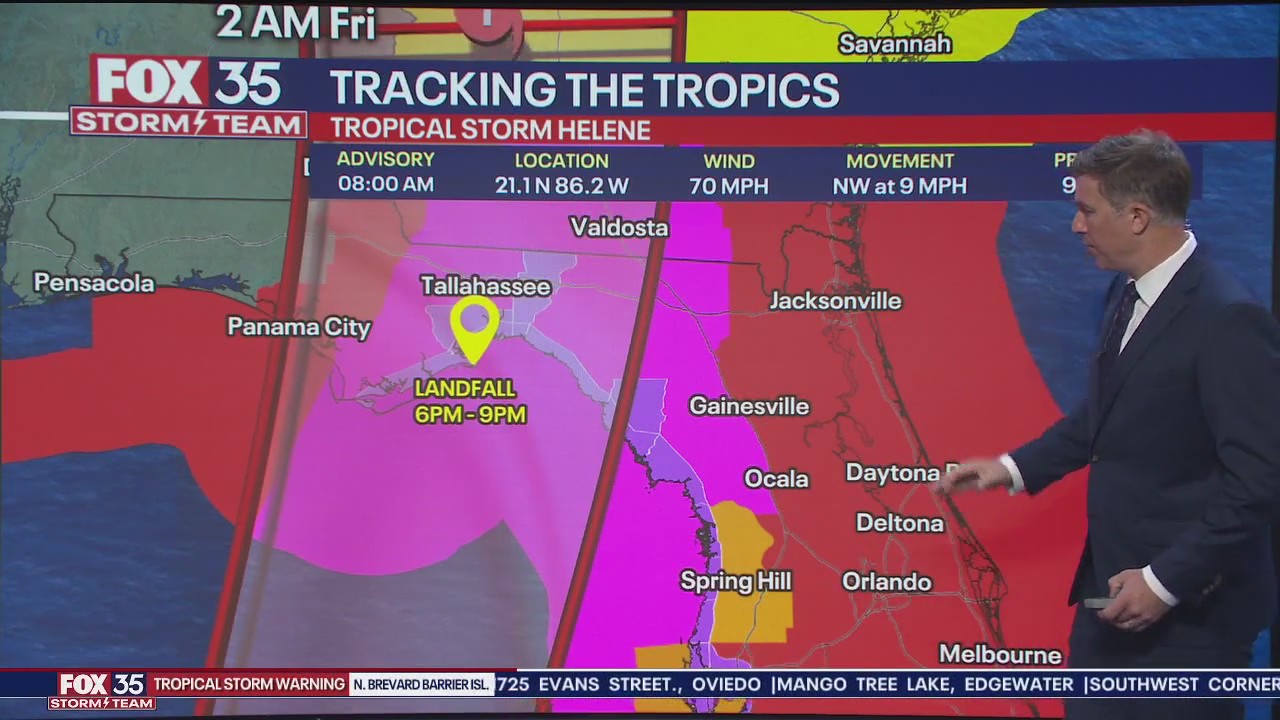 Tropical Storm Helene nears hurricane strength: 8 a.m. update | FOX 35 ...
