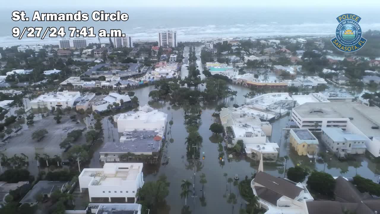 Hurricane Helene damage: Sarasota County storm surge