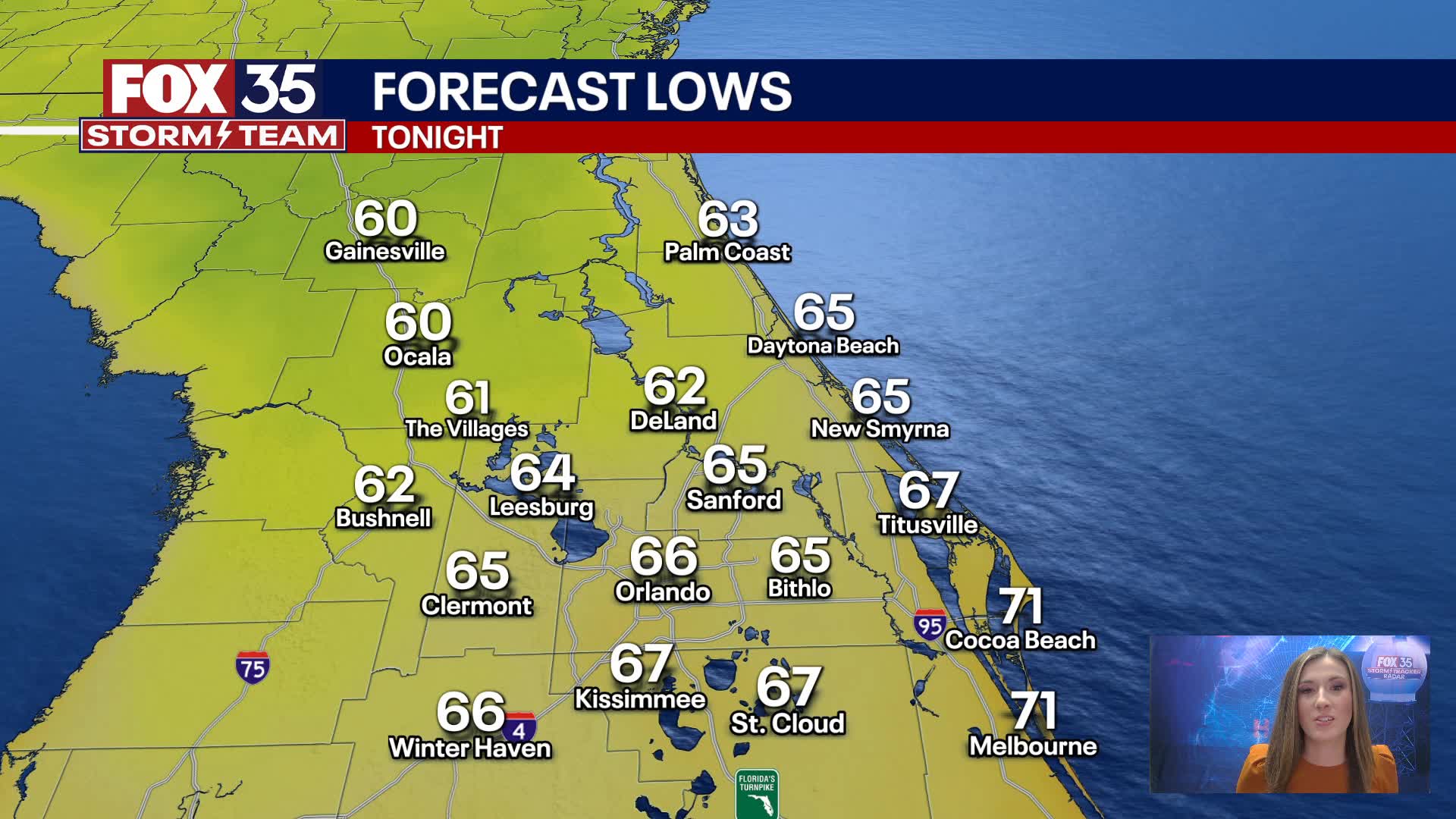 Orlando weather forecast PM: Oct. 13, 2024