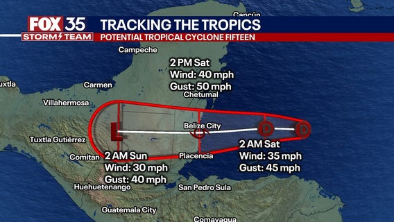 Potential Tropical Cyclone 15 forms in Caribbean