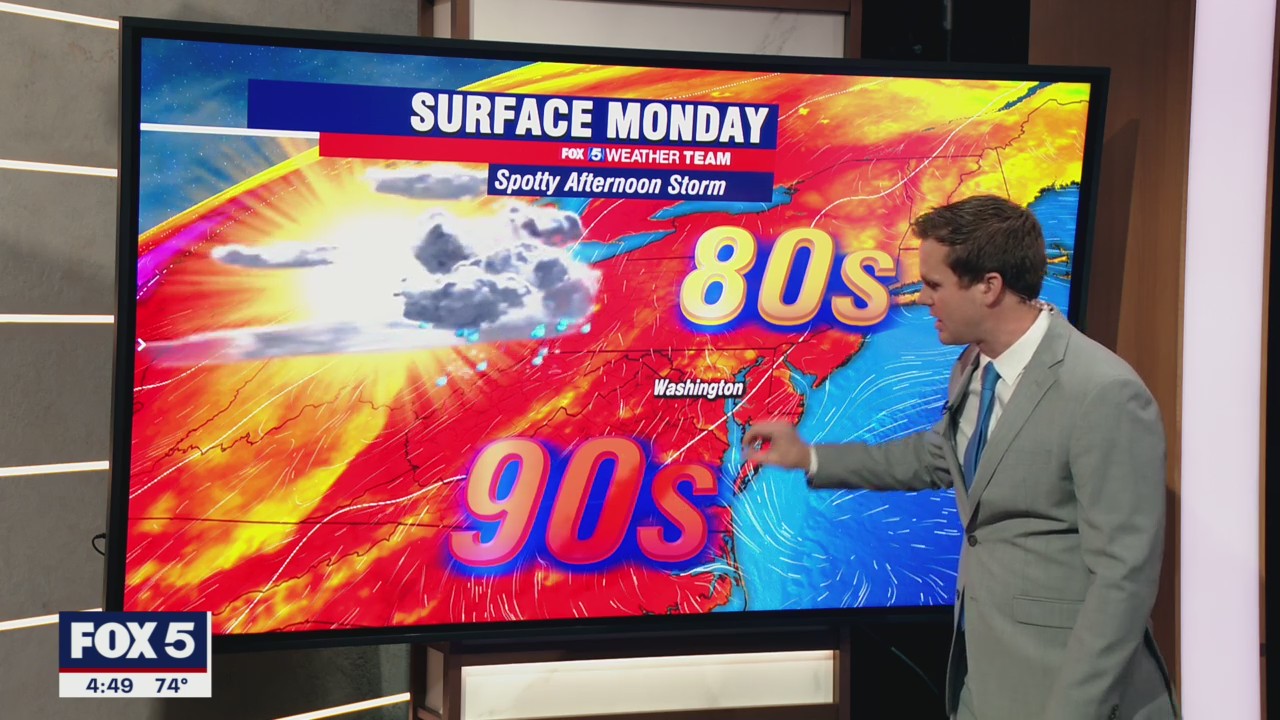 FOX 5 Weather forecast for Monday August 9