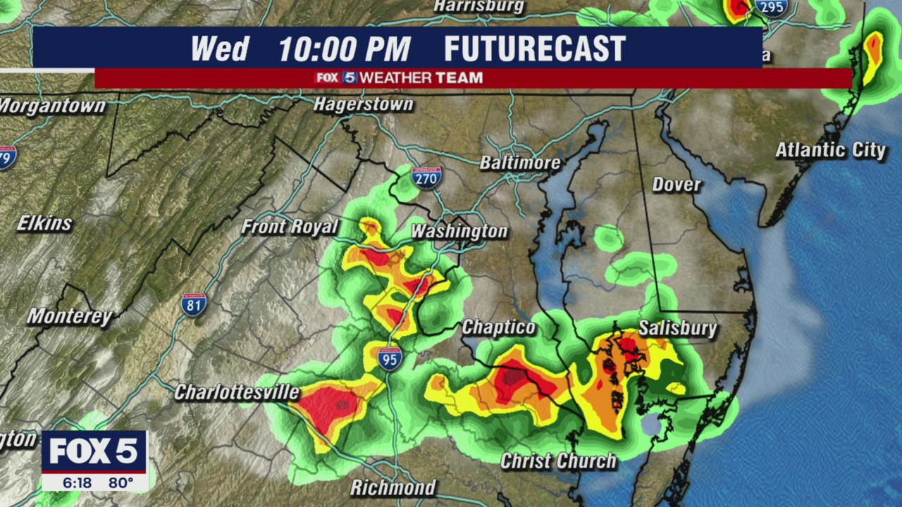 FOX 5 weather forecast at 6