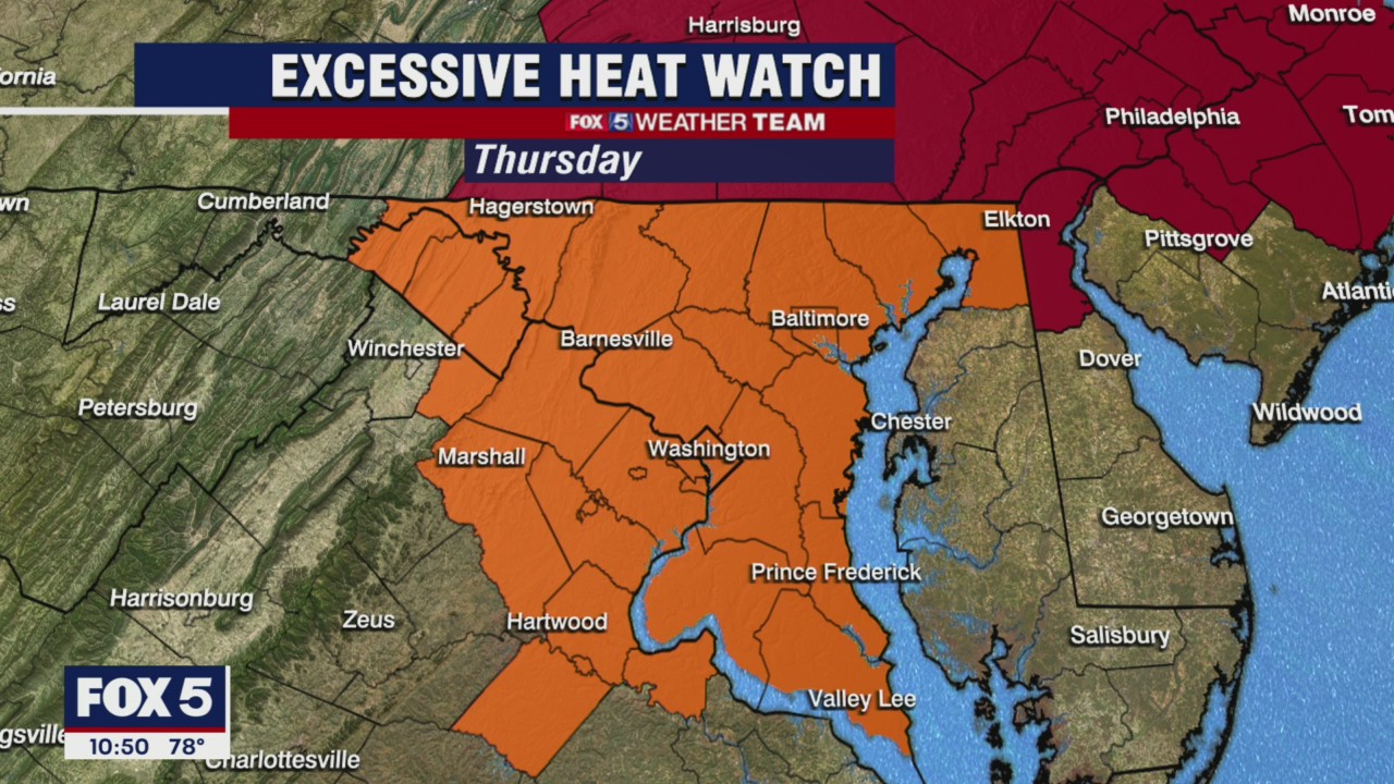 FOX 5 weather forecast at 10