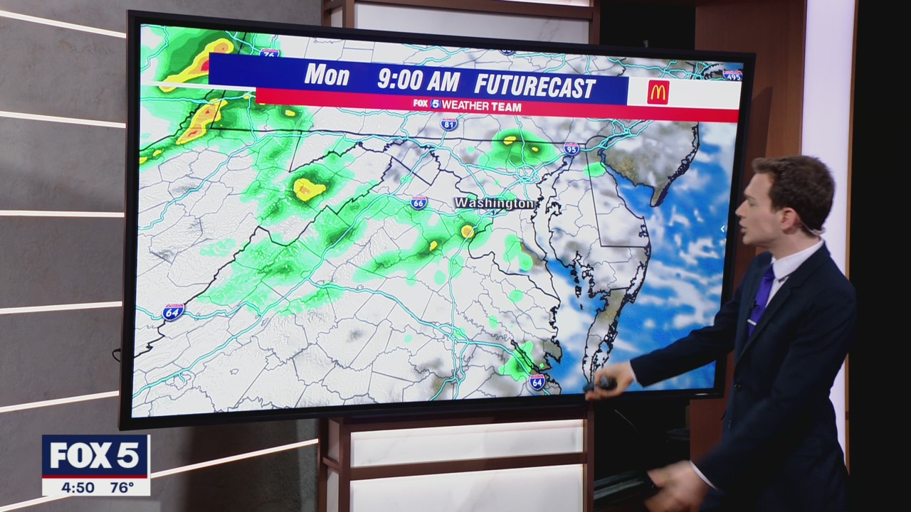 FOX 5 Weather forecast for Monday, August 16