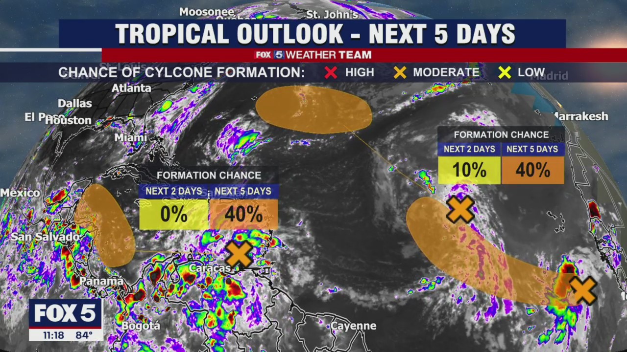 FOX 5 weather forecast at 11