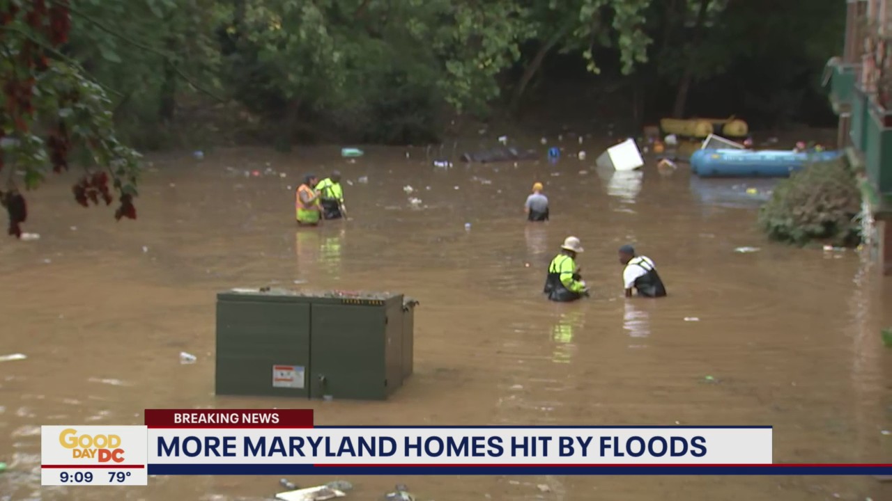 Maryland apartment complexes hit by flooding