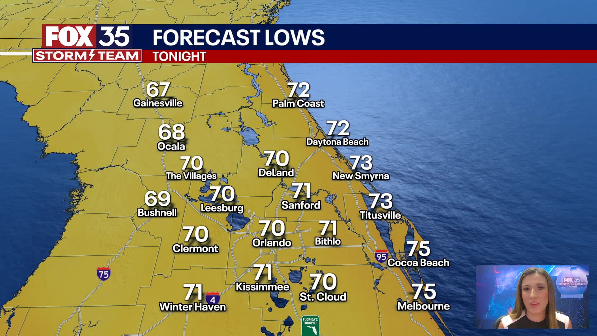 Orlando PM weather forecast: Nov. 9, 2024