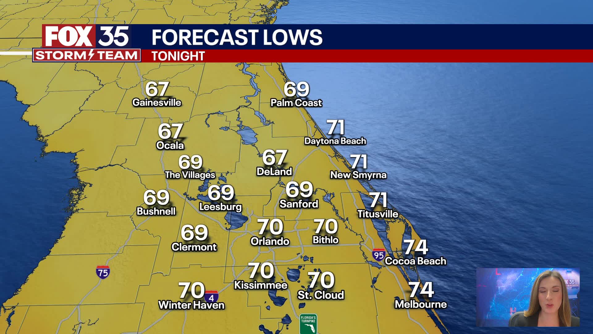 Orlando PM weather forecast: Nov. 10, 2024