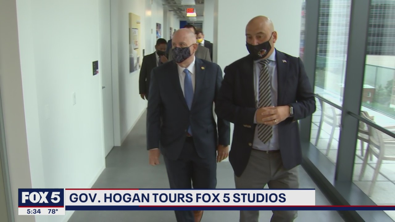 Maryland Governor Larry Hogan tours FOX 5 studios | FOX 5 DC