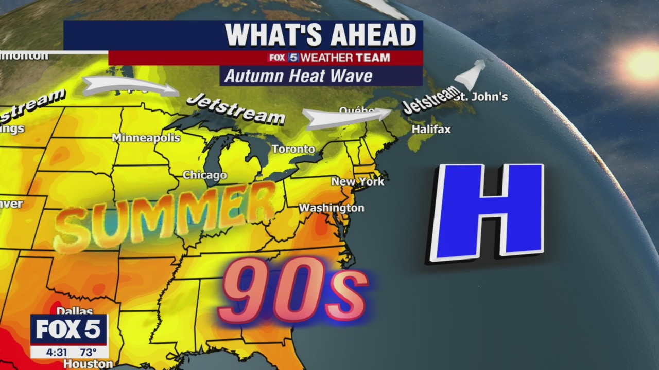 FOX 5 Weather forecast for Monday, September 13