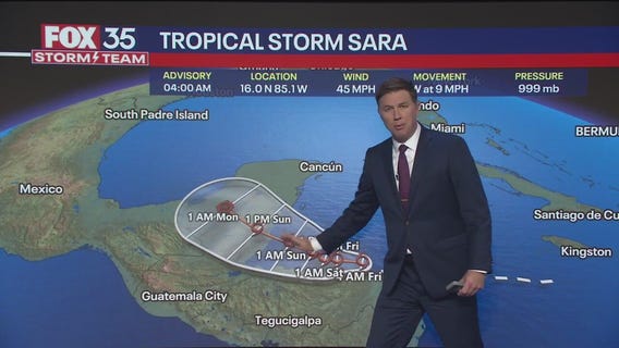 Tropical Storm Sara to dissipate over Gulf of Mexico