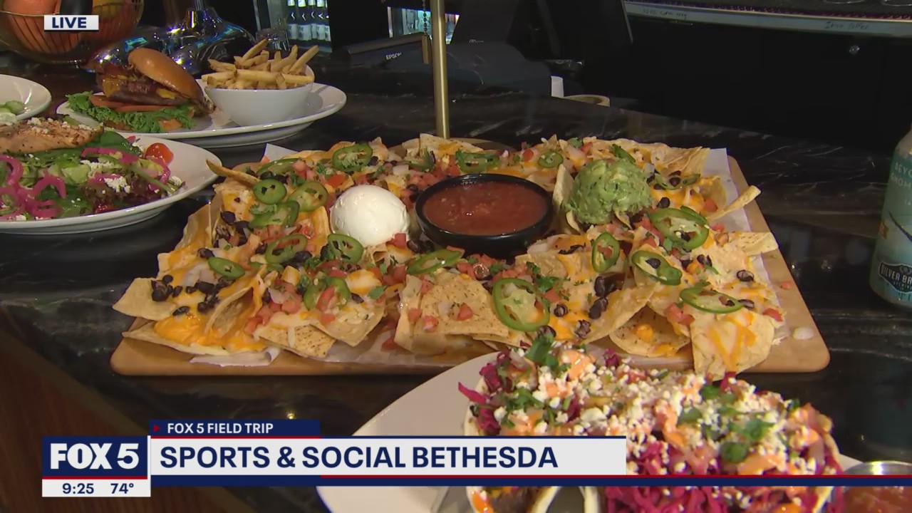 Game day food at Sports and Social Bethesda