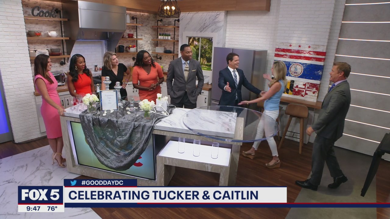 Caitlin surprises Tucker at work after wedding!