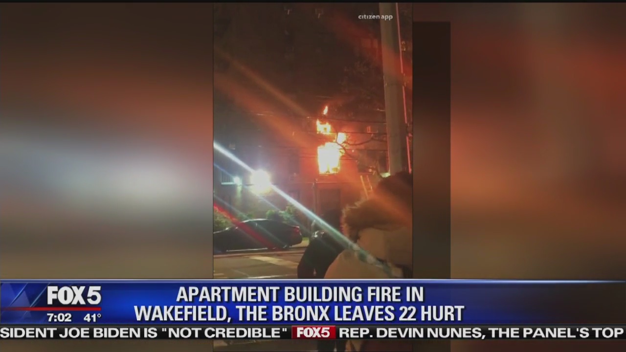14 NYPD officers, 8 civilians injured in Bronx apartment fire