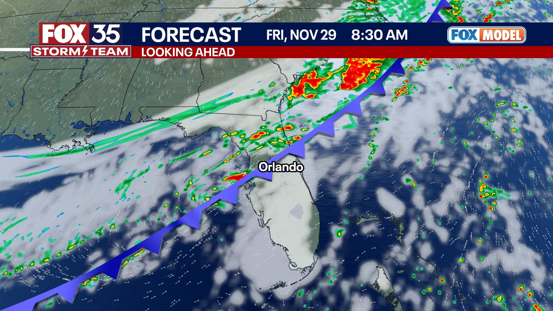Orlando Forecast: Monday Night, Nov 25th