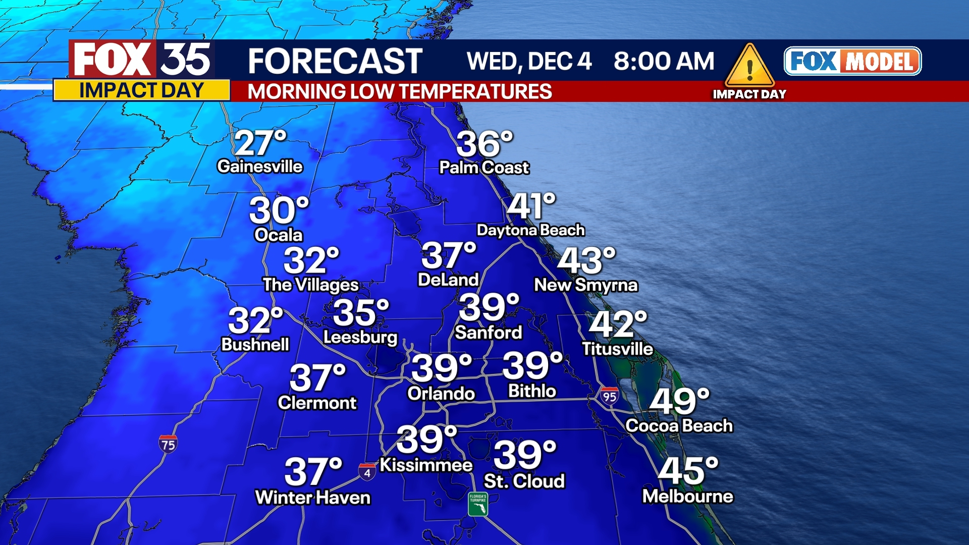 Orlando Forecast: Tuesday Night, December 3rd
