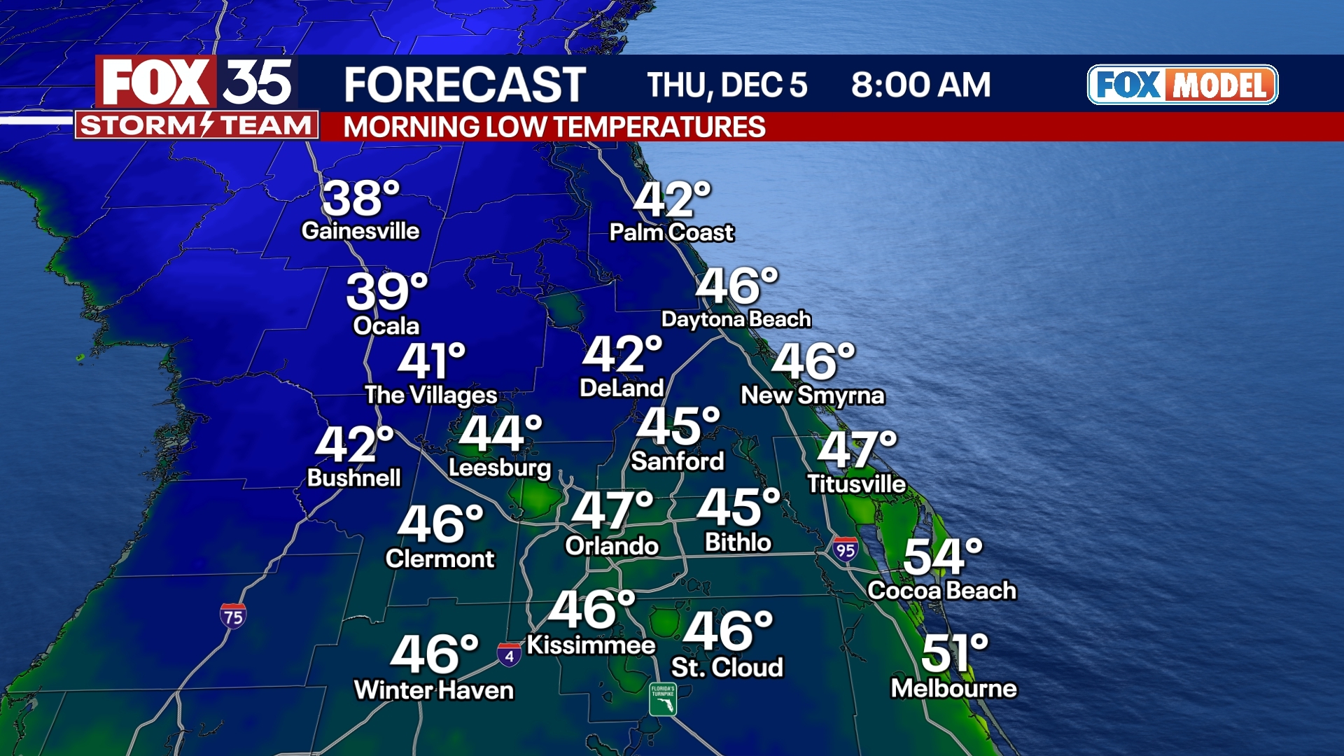 Orlando Forecast: Wednesday Night, Dec. 4th