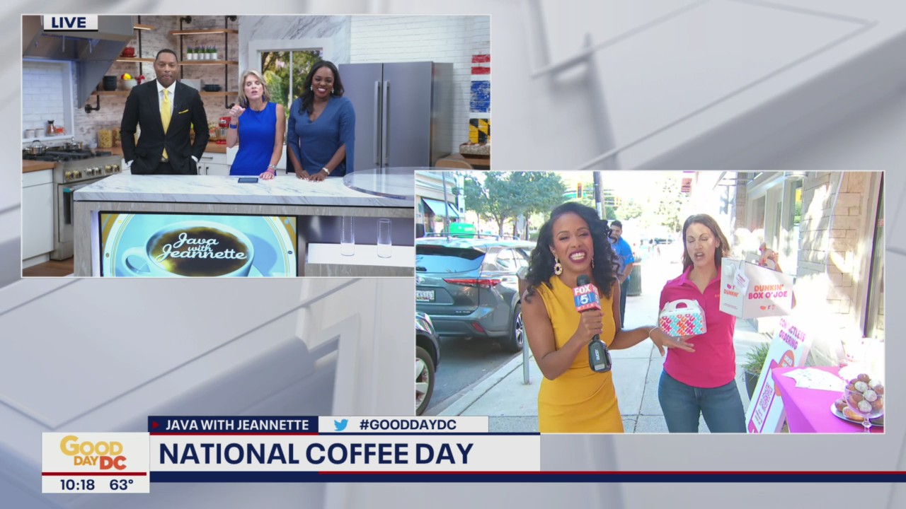 Celebrating National Coffee Day with Dunkin'!