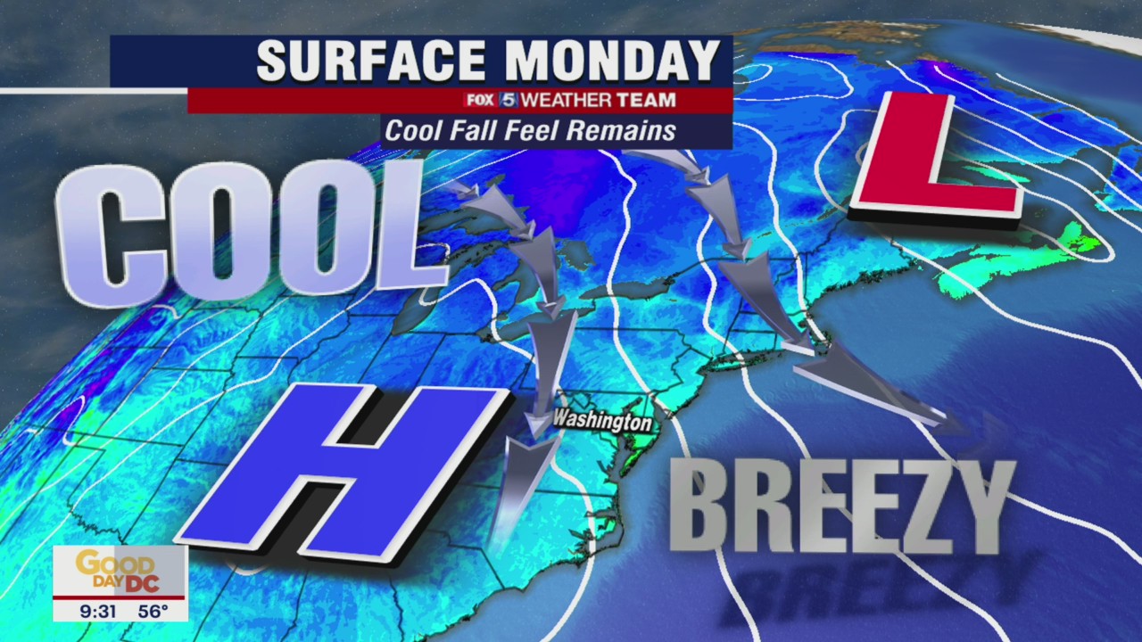 FOX 5 Weather forecast for Monday, October 18